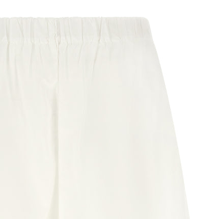 XACUS White Cotton Bermuda Shorts