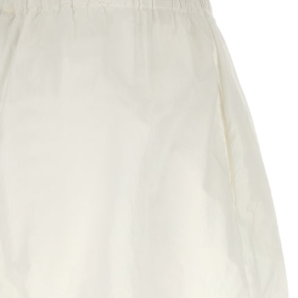 XACUS White Cotton Bermuda Shorts