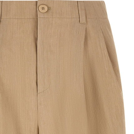 Jacquemus Beige Linen Bermuda Shorts