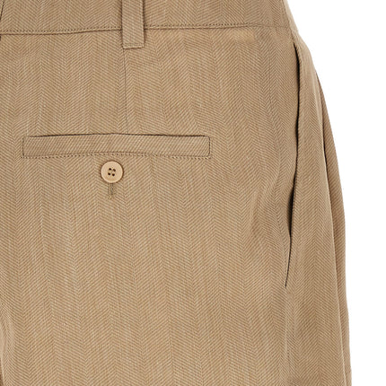 Jacquemus Beige Linen Bermuda Shorts