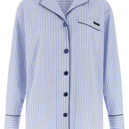Dolce & Gabbana Blue Cotton Blouse