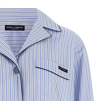 Dolce & Gabbana Blue Cotton Blouse