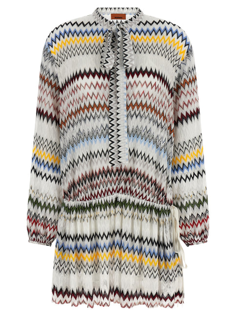 Missoni White Viscose Short Dress