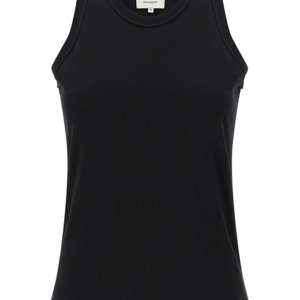 Loulou De Saison Black Cotton Sleeveles T-Shirt