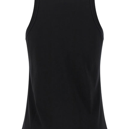 Loulou De Saison Black Cotton Sleeveles T-Shirt