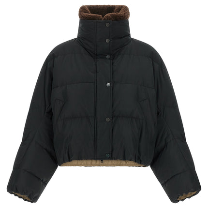 Brunello Cucinelli Black Cotton Full-Length Jacket