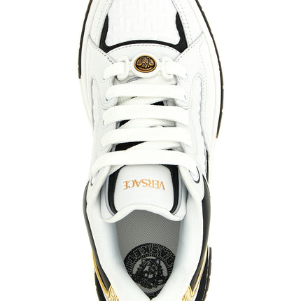 Versace Bicolor Leather Low Top Sneakers