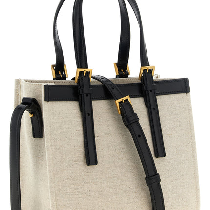 Versace Beige Linen Tote Bag