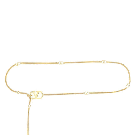 Valentino Garavani Gold Brass Regular Belt