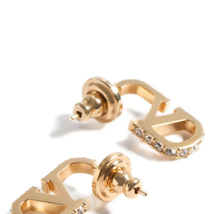 Valentino Garavani Gold Brass Earrings
