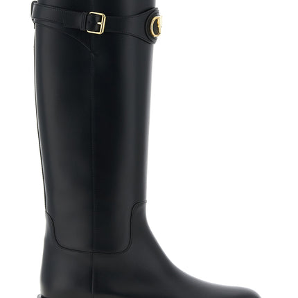 Valentino Garavani Black Calfskin Over The Knee