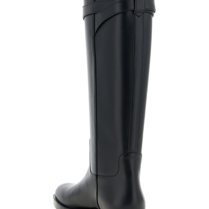 Valentino Garavani Black Calfskin Over The Knee