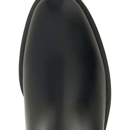 Valentino Garavani Black Calfskin Over The Knee