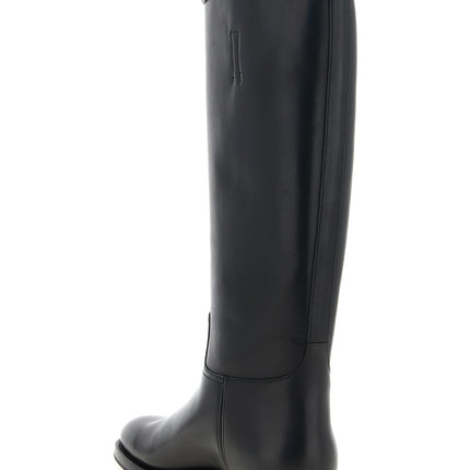 Church's Black Calfskin Over The Knee