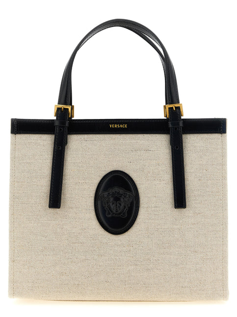 Versace Beige Leather Tote Bag