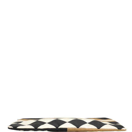Dolce & Gabbana Multicolor Checkered Logo Print Nylon Clutch Borse Bag