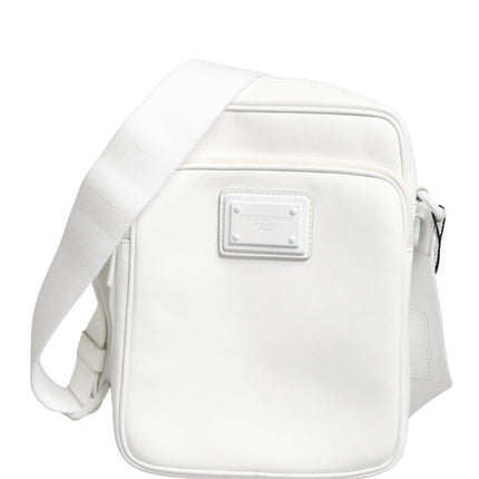 Dolce & Gabbana White Logo Plaque Crossbody Shoulder Borse Men Bag