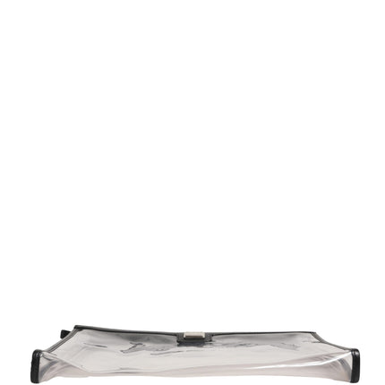 Dolce & Gabbana Transparent PVC Clutch Pouch Purse Branded Logo Plaque Bag