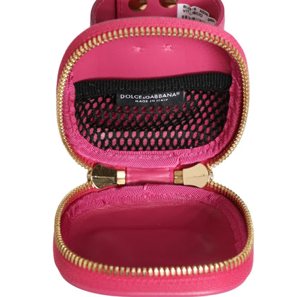 Dolce & Gabbana Pink Calf Leather DG Logo MULTIFUNCTIONAL KIT Borse Bag
