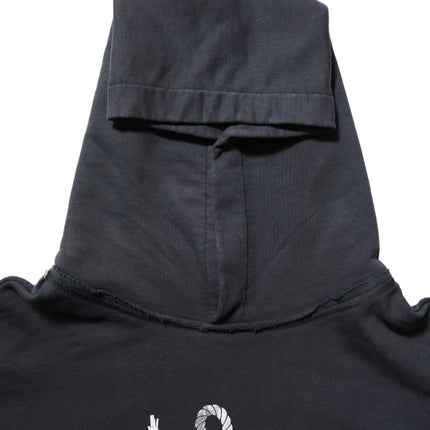 Dolce & Gabbana Black Anchor Print Hooded Sweatshirt Sweater