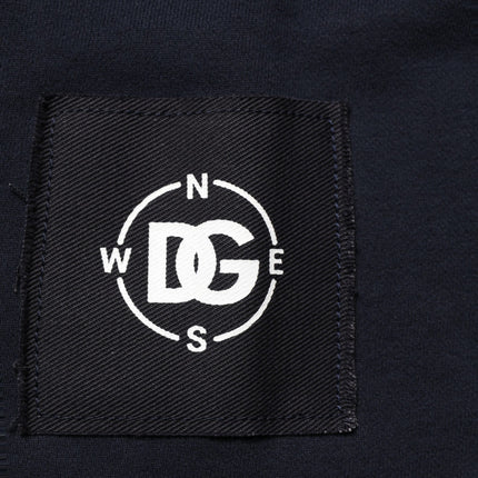Dolce & Gabbana Dark Blue Logo Cotton Sweatshirt Sweater