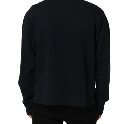 Dolce & Gabbana Dark Blue Logo Cotton Sweatshirt Sweater