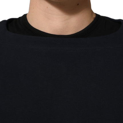 Dolce & Gabbana Dark Blue Logo Cotton Sweatshirt Sweater