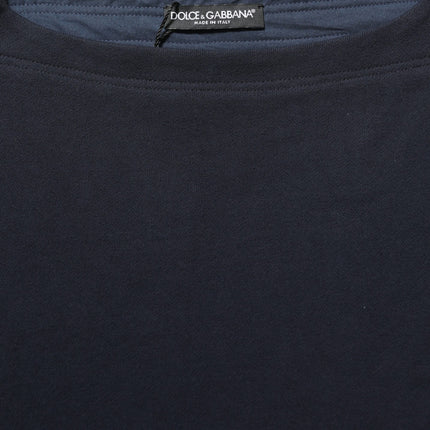 Dolce & Gabbana Dark Blue Logo Cotton Sweatshirt Sweater