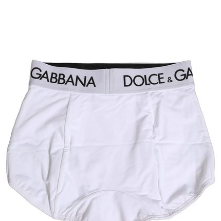 Dolce & Gabbana White Logo Waistband Coulotte Panty Underwear