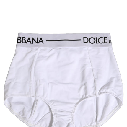 Dolce & Gabbana White Logo Waistband Coulotte Panty Underwear