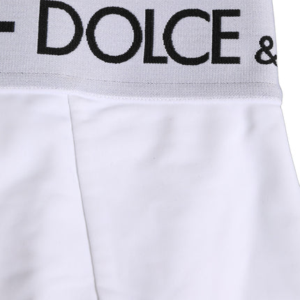 Dolce & Gabbana White Logo Waistband Coulotte Panty Underwear