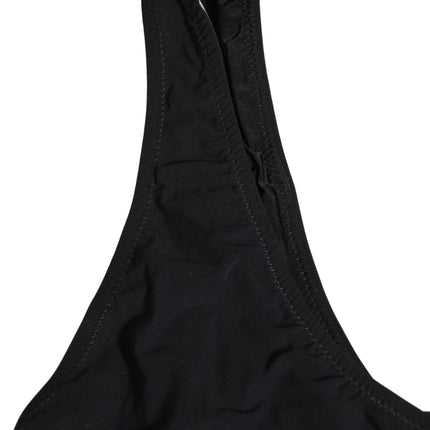 Dolce & Gabbana Black Cutout Logo One Piece Swimsuit Swimwear