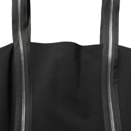 Dolce & Gabbana Black Sleeveless Front Zipper Midi Dress
