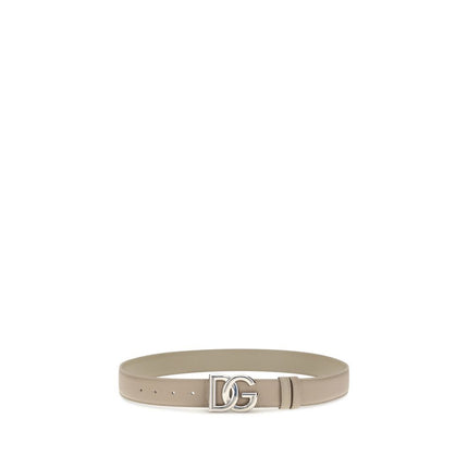 Dolce & Gabbana Beige Calf Leather Bos Taurus Regular Belt