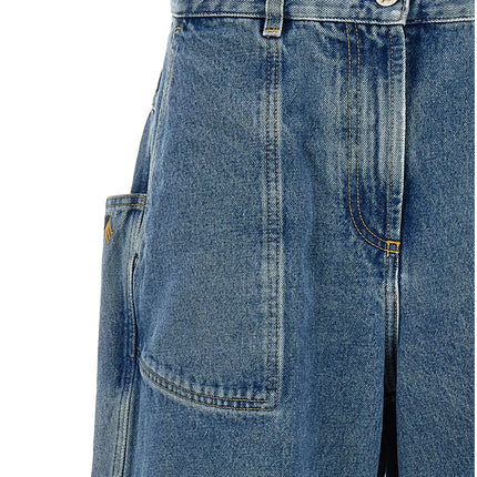 The Attico Blue Cotton Jeans Denim