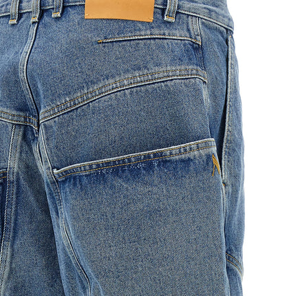 The Attico Blue Cotton Jeans Denim