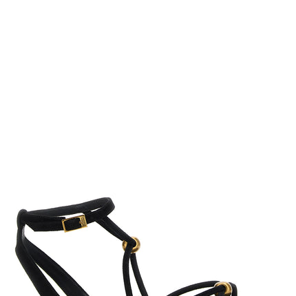 Isabel Marant Black Goatskin Flat Sandals