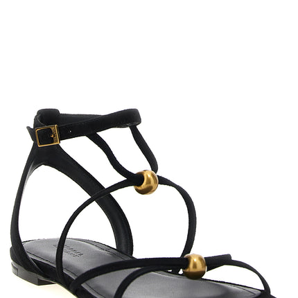 Isabel Marant Black Goatskin Flat Sandals