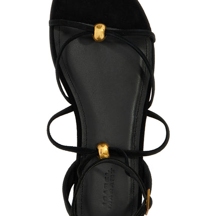 Isabel Marant Black Goatskin Flat Sandals