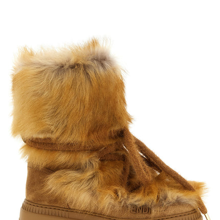 Fendi Multicolor Calfskin Flat Boots