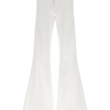 Twinset White Cotton Flared Jeans