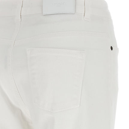Twinset White Cotton Flared Jeans