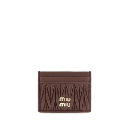Miu Miu Bordeaux Lamb Ovis Aries Aries Wallet
