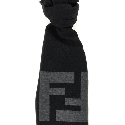Fendi Black Virgin Wool Scarf
