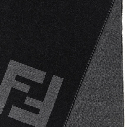 Fendi Black Virgin Wool Scarf