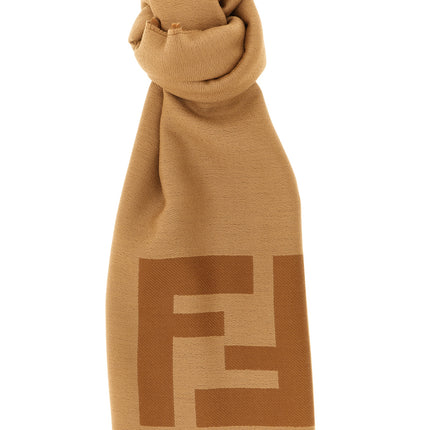 Fendi Brown Virgin Wool Foulard