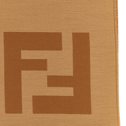 Fendi Brown Virgin Wool Foulard