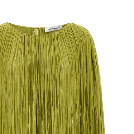 FEDERICA BONIFACI Bicolor Silk Long Dress