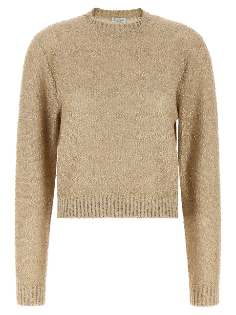Brunello Cucinelli Gold Linen Cardigan