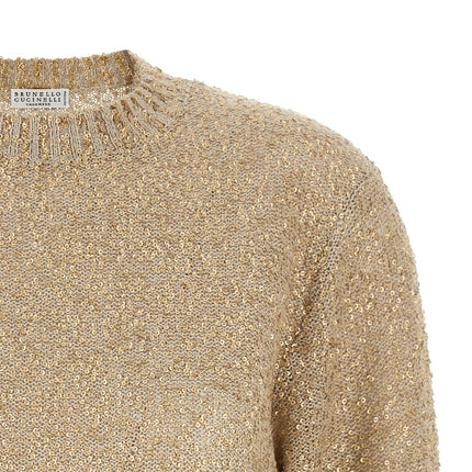 Brunello Cucinelli Gold Linen Cardigan